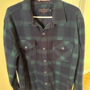 Like New The Normal Brand Men’s Green Plaid CRAFTSMAN SHACKET Size Large